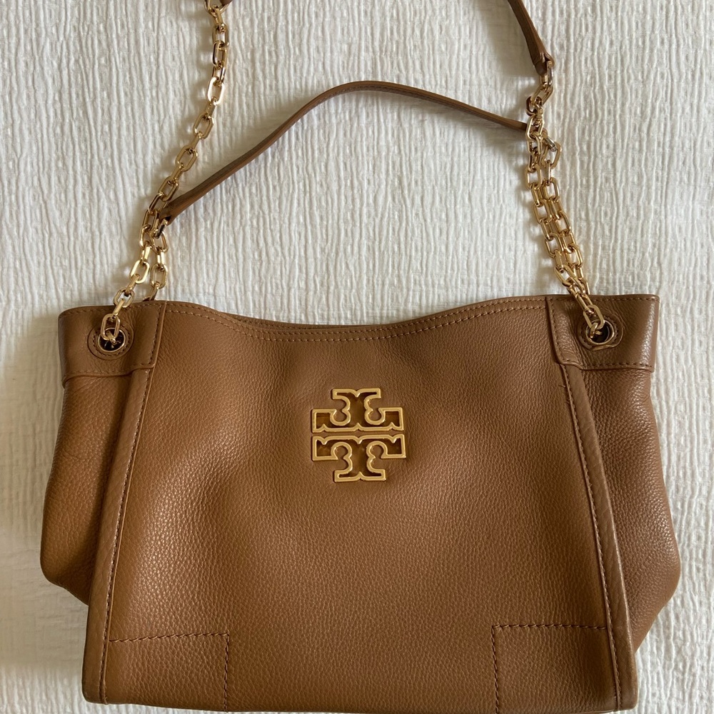 Tory Burch Brown Leather Shoulder Bag